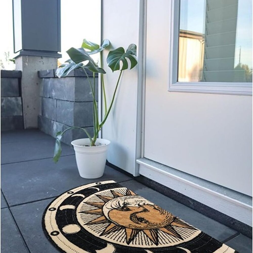 NEW Sun Moon Bath mat - Goth Half Circle Bath Mat, Bathmat, 27.5 * 17.3 inch